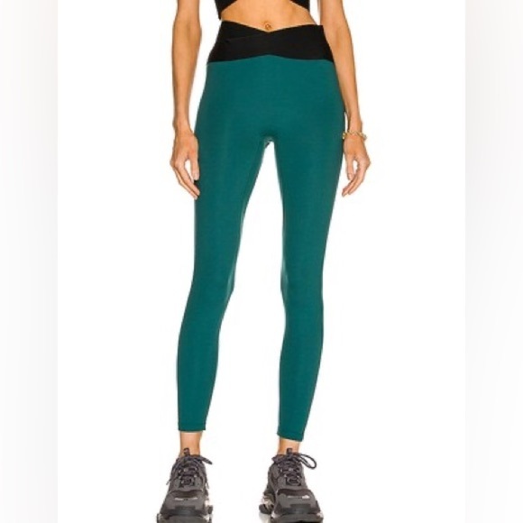 Le Ore Corso Crossover Pine High Rise Leggings - Picture 1 of 8